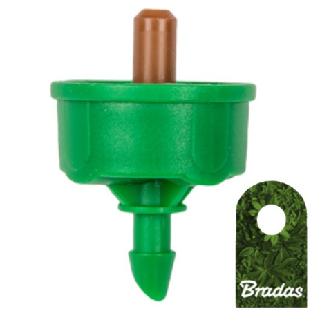 50x Garten Tropfer mit Druckausgleich 8l/h Emitter 5mm NO DRAIN Bradas