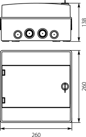Feuchtraumverteiler Verteilerkasten 1000V 8Module Aufputz Sicherungskasten RH-8/B AP VDE E-P 36.7