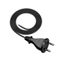 Anschlusskabel 1,5m mit geradem Stecker 230V 16A TYP E 2×1 mm² H05VV-F PP-21 Schwarz W-98336