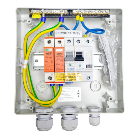 SSS B-WARE Solar Anschlusskasten Photovoltaik AC 16A Überspannungsschutz DV-9481-FOT-264-AC