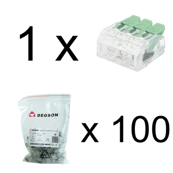 Dosenklemme 2x0.2-4.0 mm² Verbindungsklemme VDE UL 450V 32A DGN 100 Stück DG221-5.6-02P-100