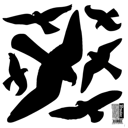 Vogelabwehr Bradas Vogelschutz Fensteraufkleber groß 6X10 Bogen 60 Stück CTRL-BR002