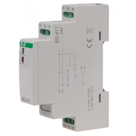 Bistabiles Relais 24V 16A AC/DC F&F BIS-411-24V