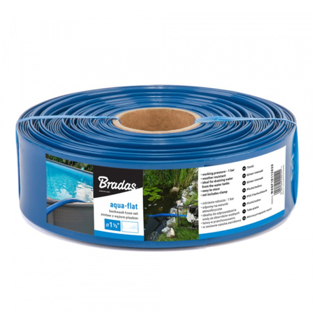 Flachschlauch mit Schlauchschelle Ø1" Ø1 1/2" Ø1 1/4" Ø2" 10 m WAQF1B100010