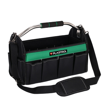 Werkzeugtasche mit Griff 400×320×200 mm Werkzeugorganizer mit Schultergurt Plastrol T-00661