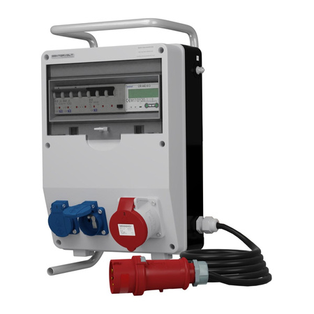 Stromverteiler TD-S/FI 32A 2x230V SKHU franz System Kabel Stromzähler MID Doktorvolt® DV-0502-F