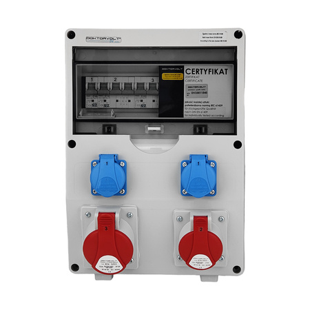 Stromverteiler DV-S/FI 16A 32A 2x230V Baustromverteiler Doktorvolt DV-1776-D