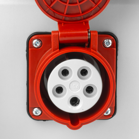 Baustromverteiler 16A 32A CEE 4x230V typ E Stromverteiler mit 26 Module Revisionsfenster Doktorvolt DV-5312-F