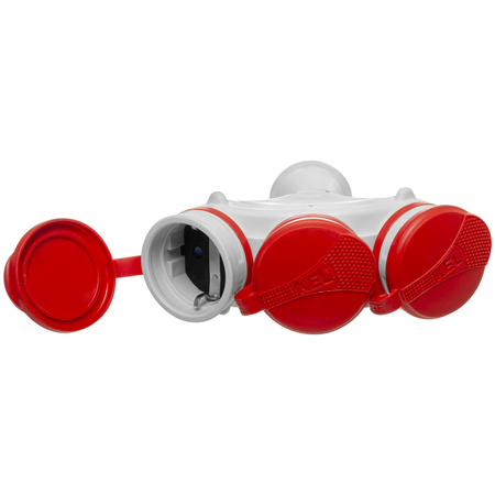 Tragbarer Verteiler Grau-Rot R-X3/44S IP44 3×2P+E 16A 250V Schuko W-01159