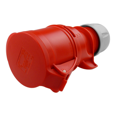 CEE Steckdose 32A 5p 400V 6h IP44 Kupplung Kupplungssteckdose mit Deckel PCE 225-6