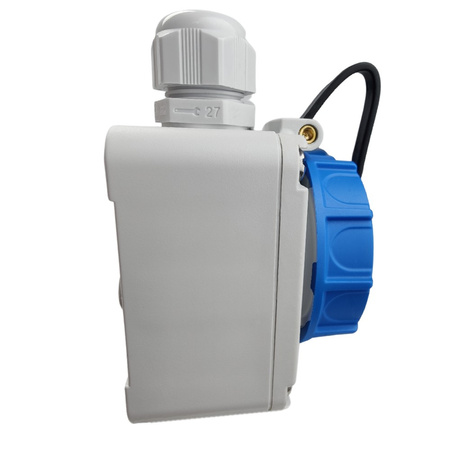 Steckdose 16A 230V hermetische Industriesteckdose wasserdicht IP68 Aufputz 3101-382-0900