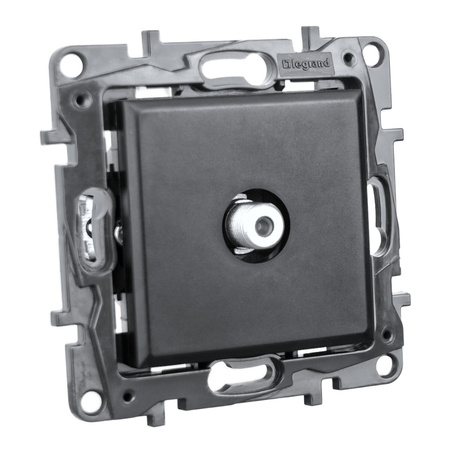 Steckdose TV Typ F schwarz 1,5 dB Niloe Step 863575