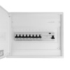 Sicherungskasten Aufputz Verteilerkasten 1-reihig 12 Module 8xMCB 1xRCCB VDE verdrahtet Verteilerschrank mit Sicherungen 245x305x96,5mm Hager Hohlwand Verteiler Doktorvolt DV-6296-NT