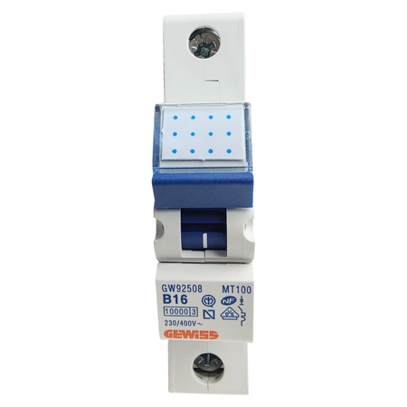 GEWISS Leitungsschutzschalter B16A 1P 10kA VDE PR61 Sicherungsautomat GW92508