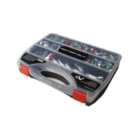 Schlauchschellen Set 232 Teile verzinkt Schlauchklemmen in 10 Größen DV-0188