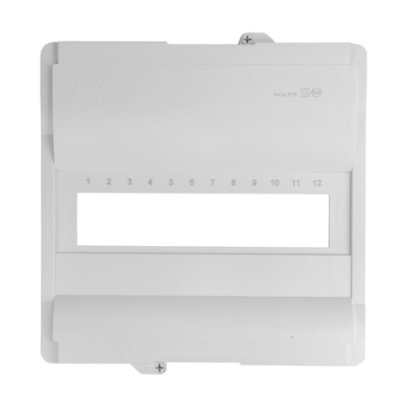 Sicherungskasten Unterputz Verteilerkasten 1-reihig 12 Module 8xMCB 1xRCCB VDE Unterverteilung verdrahtet Verteilerschrank mit Sicherungen 356x348x98mm Hager Hohlwand Verteiler Doktorvolt  DV-6197-PT