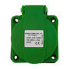 Einbausteckdose 230V 16A IP54 Steckdose Anbausteckdose grün SCHUKO System TpE 3101-310-1100
