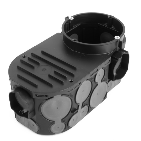 F-tronic Unterputzdose Elektronikdose 10 Stück Schalterdose mit Membran für IT Gerätedose luftdicht schwarz VDE 732 E550