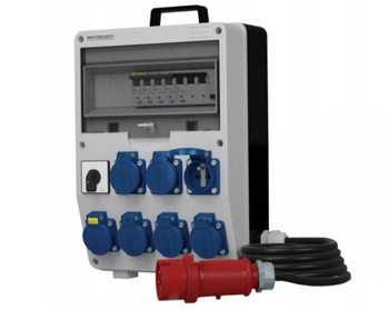 Stromverteiler TD-S/FI 7x230V franz System SKH Schalter 0-1 Kabel 5x2,5mm2 Doktorvolt® DV-0427-F