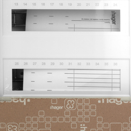 Verteilerschrank Aufputz Sicherunngskasten 3 Reihen 36 Modulen Verteilerkasten Kleinverteiler weiß Hager Volta 3x12 VA36BN