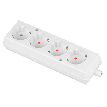 Tragbare Steckdosenleiste 4x 230V Schuko weiß T-10972