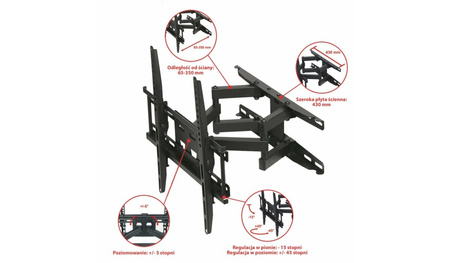 TV-Halterung für 23-60" LED/LCD 45kg vertikal/horizontal UX150 ART