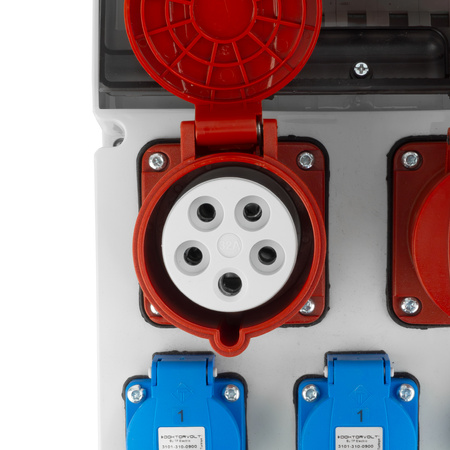 Baustromverteiler CEE 32A 16A 3x230V JUN-S  LS-Schalter Siemens Stromverteiler Wandverteiler Doktorvolt DV-5565-D