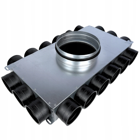 Lüftungsverteiler Verteilerkasten 18x75 Ø200 Wohnraumlüftung Luftverteiler E-KRR-18x75/200-OC