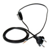 Anschlusskabel mit Schalter PWK-11 2m 2x0,75 mm² mit Flachstecker 250V 16A Schwarz W-99721