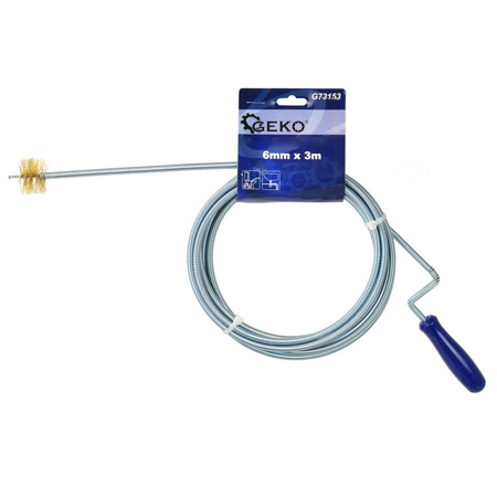 Rohrreinigungsspirale mit Bürste Abflussreiniger 6mm x 3m G73153