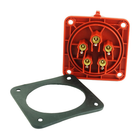 CEE Einbaustecker gerade 5P 16A 400V IP44 70x70 3105-319-1670