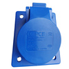 PCE Einbausteckdose schräg 16A 3P 230V 6h Anbausteckdose blau IP44 TWIST 413-6