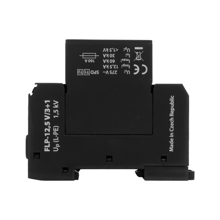 Überspannungsableiter t1+t2 50kA FLP-12,5 V/3+1 bis 255V DC für Hutschiene Überspannungsschutz Blitzschutz für Niederspannung Varistortechnologie A07415