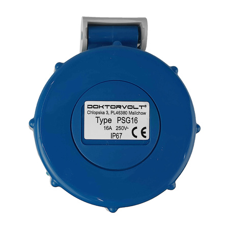 Steckdose 230V 16A IP67 französisches System Doktorvolt PSG 16 DV