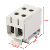 Hauptleitungsklemme Anschlussklemme ETB 50/1x2 Al/Cu Universalklemme elektroinstallation 4 Löcher Elektro Becov UK2050.21