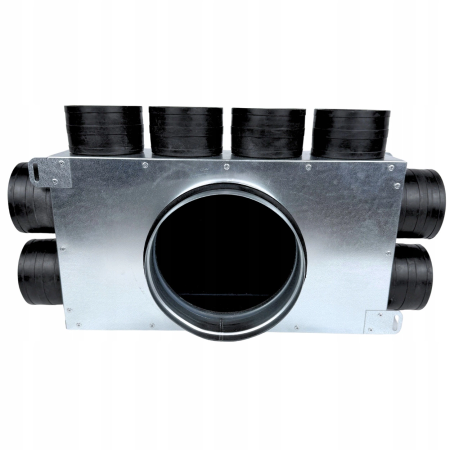 Lüftungsverteiler Verteilerkasten 8x75 Ø160 Wohnraumlüftung Luftverteiler E-KRR-8x75/160-OC