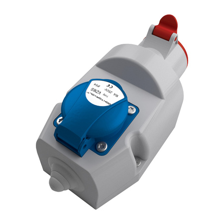 Kombi Wandsteckdose 16A/5-polig + 230V/16A IZVZ-S 1653 DV