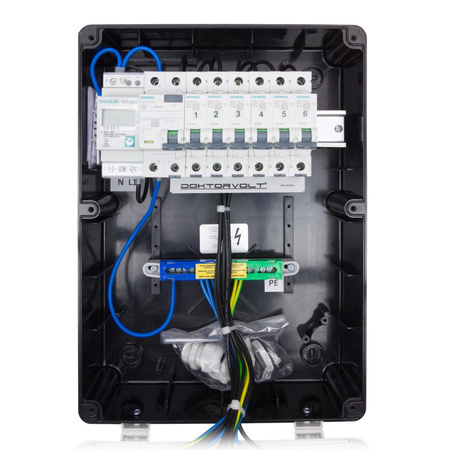 Stromverteiler 6x230V pTD-S/FI 1P Stromzähler SIEMENS und MENNEKES Doktorvolt DV-4821-D