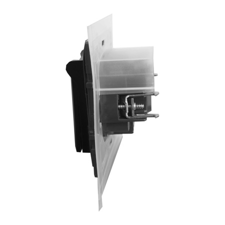 Steckdose mit Deckel und Kindersicherung 2P + E franz. System schwarz Niloe Step 863536