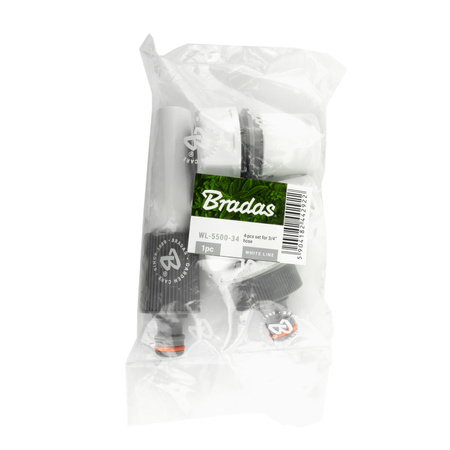 4-teiliges Sprühset Düse für 3/4" Schlauch WHITE LINE Bradas WL-5500-34