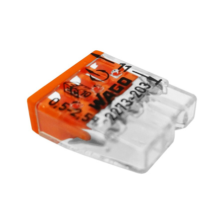 Dosenklemme 3x0,5-2,5mm2 Verbindungsklemme 3-polig WAGO 1 Stück 100 Stück 2273-203