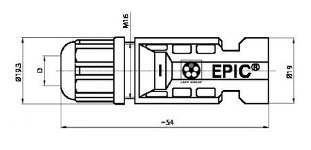 Solarsteckverbinder EPIC SOLAR 4M 4 - 6 mm2 Photovoltaik Lapp Kabel 44428262