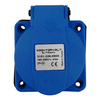 Einbausteckdose 230V 16A IP54 Steckdose Anbausteckdsoe blau französisches System TpE 3101-326-0900