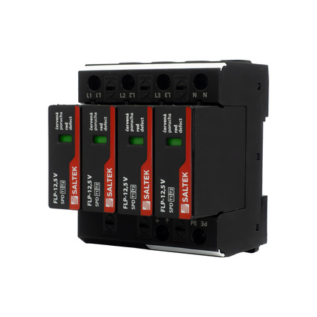 Überspannungsableiter t1+t2 12,5kA FLP-12,5 V/4 bis 350V DC für Hutschiene Überspannungsschutz Blitzschutz für Niederspannung A03429