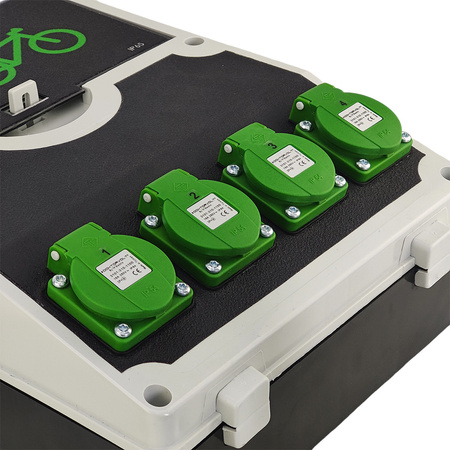 Fahrradladestation für E-bikes 12 Module 4x230V 4xRCBO Stromverteiler Doktorvolt DV-2137