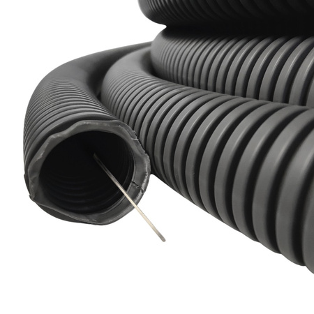 EM GROUP Wellrohr mit Zugdraht halogenfrei ungeschlitzt 750N Ø20mm 100m FEPCTAF25100