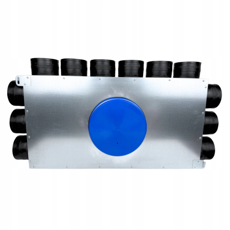 Lüftungsverteiler Verteilerkasten 12x75 Ø160 Wohnraumlüftung Luftverteiler E-KRR-12x75/160-OC