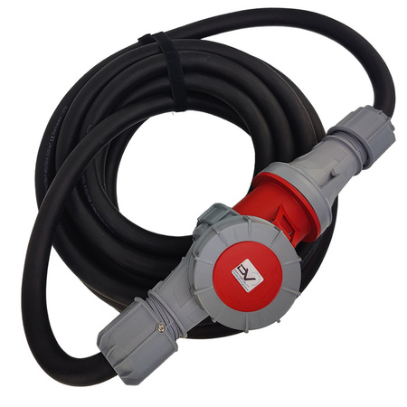 CEE Verlängerungskabel Kabel 10m 63A IP67 Starkstromkabel 5x16mm2 PCE Doktorvolt® DV-4759-CEE-63