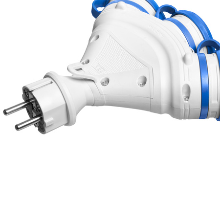 Tragbarer Verteiler Grau-Blau R-X3/44S IP44 3×2P+E 16A 250V Schuko W-01161