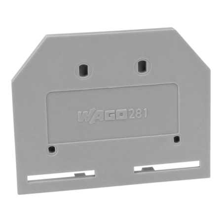 Zwischenplatte Endplatte Abschlussplatte für 281-101 grau WAGO 281-301